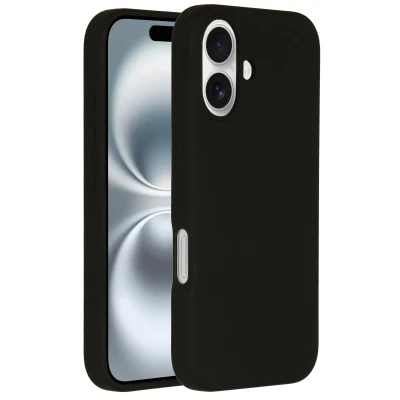 Afbeelding van Apple iPhone 16 MagSafe Hoesje Siliconen en TPU (zacht) Accezz Backcover/Softcase Zwart Telefoonhoesje