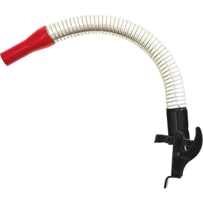 Afbeelding van BW flexibele schenktuit voor brandstofjerrycan, metalen jerrycan, 5/10/20 liter, buis 20 mm benzine, rood, RAL 3000, Made in Europe