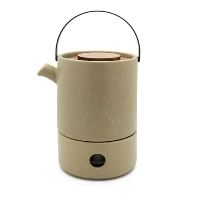 Afbeelding van Theepot Bredemeijer Silhouet Umea Met Theelicht Klei 1,2L