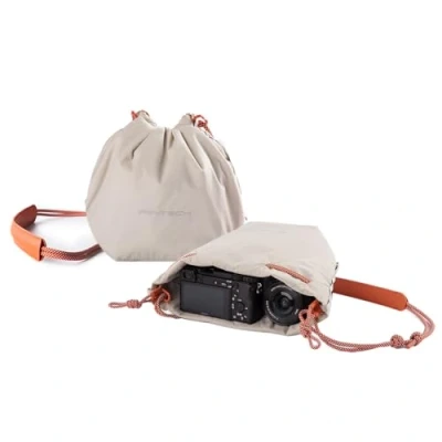 Afbeelding van PGYTECH OneGo cameratas met trekkoord, stijlvolle zachte schoudertassen, compatibel spiegelloze actiecamera&#039;s, wit, Medium, schoudertas