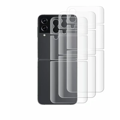 Afbeelding van Savvies Screenprotector voor Samsung Galaxy Z Flip 4 (Achterkant) Folie Beschermfolie transparant volledig dekking (4 Stuks)