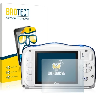 Afbeelding van BROTECT Screenprotector voor Nikon Coolpix W100 Folie Beschermfolie transparant (2 Stuks)