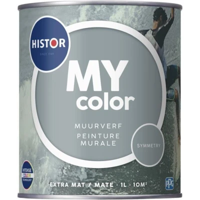 Afbeelding van histor my color muurverf extra mat symmetry 1 ltr