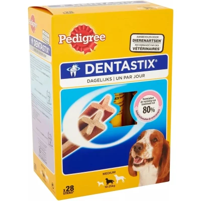 Afbeelding van 4x Pedigree Dentastix Daily Oral Care 10 25kg 4 Verpakkingen van 28 sticks