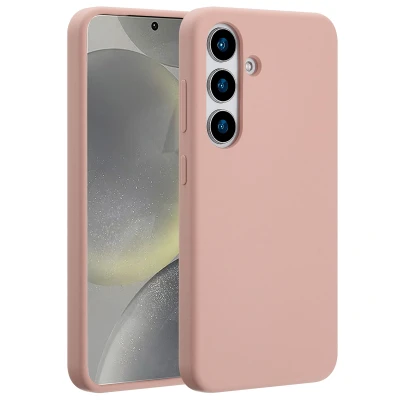 Afbeelding van Samsung Galaxy S25 MagSafe Hoesje Siliconen en TPU (zacht) Accezz Softcase/Backcover Roze Telefoonhoesje