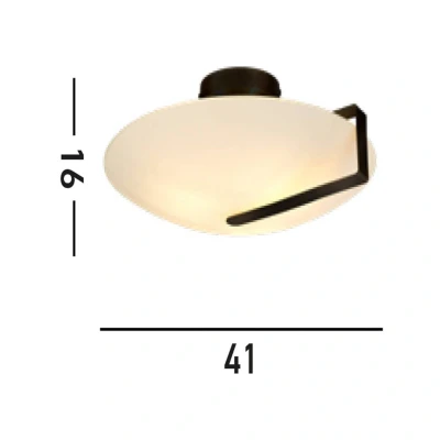 Afbeelding van Searchlight Plafondlamp Sundial zwart 73990 3BK
