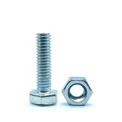 Afbeelding van DOJA Barcelona Schroeven met Moer 50 zeskantbouten moeren M4x40mm in gegalvaniseerd staal bouten en moeren, schroefdraadbout moer, zeskantige kop