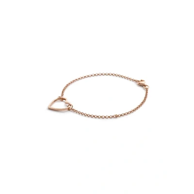 Afbeelding van Elli Dames Hart Hanger Basic in 925 Sterling Zilver Roségoud