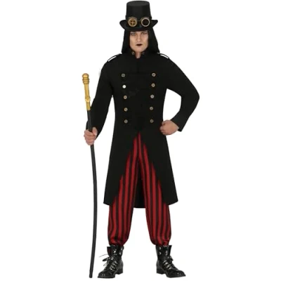 Afbeelding van Fiestas Guirca Kostuum Steampunk Heren Polyester Zwart Mt 52/54