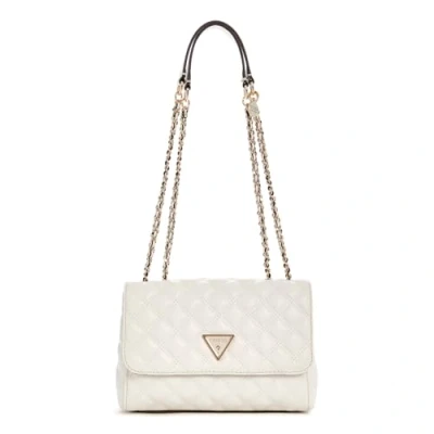 Afbeelding van GUESS Schoudertas Giully Two Compartment Convertible Flap Cream White Crème