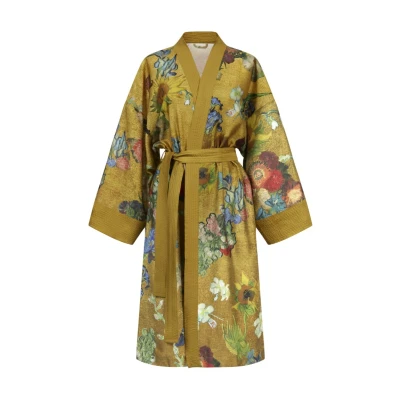 Afbeelding van Beddinghouse BH GOGH Badjas Partout des Fleurs Kim Gold L/XL Goud