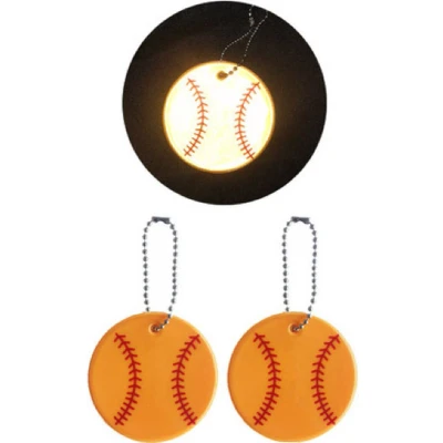 Afbeelding van Reflecterende sleutelhanger 1 stuks Honkbal Oranje