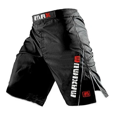 Afbeelding van Sanguine Shorts voor vechtsporten zoals MMA, kooivechten, worstelen, kickboksen, gymbroek, Zwart, S