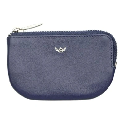 Afbeelding van Golden Head Leren Sleutelgeval Madrid Zipped Key Case Blue Donkerblauw