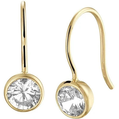 Afbeelding van Trendjuwelier huiscollectie Oorhangers Franse Haak Zirkonia Geelgoud