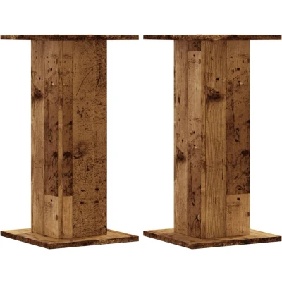 Afbeelding van vidaXL Speakerstandaards 2 st 30x30x60 cm bewerkt hout oud houtkleurig