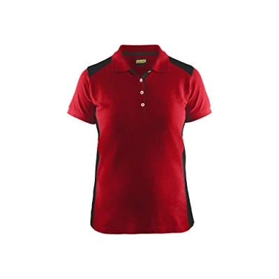Afbeelding van Blaklader Dames poloshirt piqué 3390 1050 Rood/Zwart XS