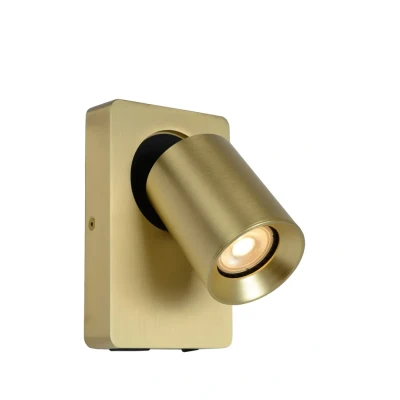 Afbeelding van Lucide Nigel Wandlamp 1x5W Mat Goud Messing