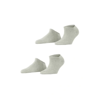 Afbeelding van ESPRIT Dames Korte sokken Uni 2 Pack W SN Katoen Kort eenkleurig Multipack Paar, Grijs (Grey/Red 3821), 39 42