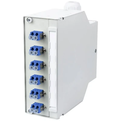 Afbeelding van Metz Connect OpDAT REGpro splice 6xLC Duplex OS2 Glasvezel patchpaneel 6 poorten LC