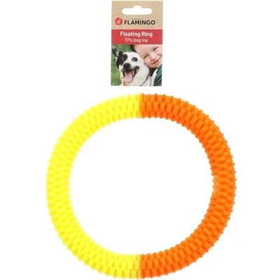 Afbeelding van Flamingo Hondenspeelgoed Lipa TPU ring geel/oranje 22 x 3 cm drijvend