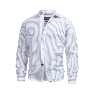 Afbeelding van Indicode Jeans Brayden Overhemd Offwhite striped, Heren, Maat: Large, striped