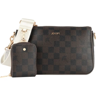 Afbeelding van JOOP! Schoudertas Piazza Edition Jasmina Shoulderbag White Donkerbruin