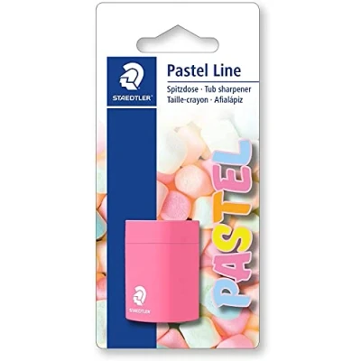 Afbeelding van Staedtler Puntenslijper Pastel Line in pastelkleuren (afsluitdeksel, blisterkaart met puntenslijper, 51105PSBK)