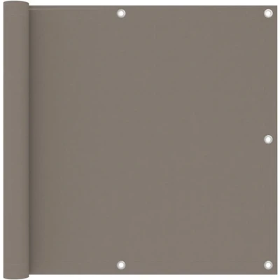 Afbeelding van vidaXL Balkonscherm 90x500 cm oxford stof taupe