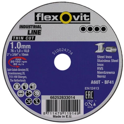 Afbeelding van Flexovit Doorslijpschijf A60 T Bf 41 Thin Cut 115X1X22.2
