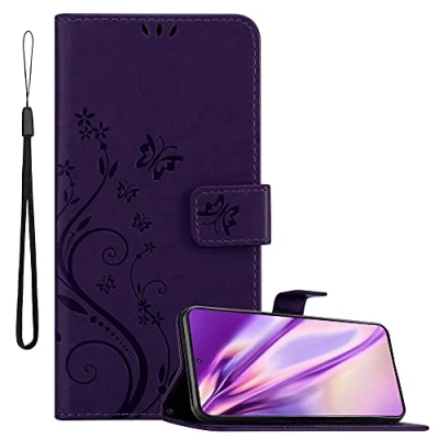 Afbeelding van Cadorabo Hoesje geschikt voor Samsung Galaxy S21 5G in Bloemen DONKER PAARS Beschermhoes Case Cover