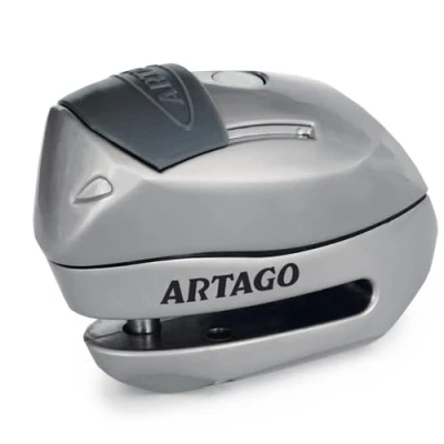 Afbeelding van Artago 24S.6M Motorfiets Remschijf slot alarm 120 dB waarschuwing Smart, ø 6 mm, metallic, universele moto scooter fiets