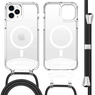 Afbeelding van Apple iPhone 12 MagSafe Hoesje Kunststof iMoshion Hardcase/Koordhoesje/Backcover Transparant Telefoonhoesje