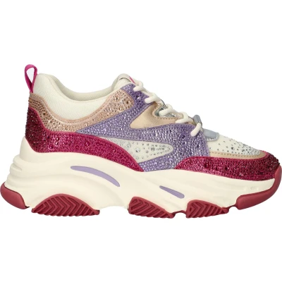 Afbeelding van Steve Madden Privy Sneakers laag, Dames, Maat: 37, Plum/peach lavender Imitatieleer/ textiel