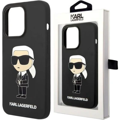 Afbeelding van Karl Lagerfeld KLHCP14MSNIKBCK iPhone 14 Plus 6.7 hardcase zwart/zwart Siliconen Ikonik