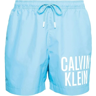 Afbeelding van Calvin Klein Swimwear Medium Drawstring Zwemshorts, Heren, Maat: XXL, Blue tide