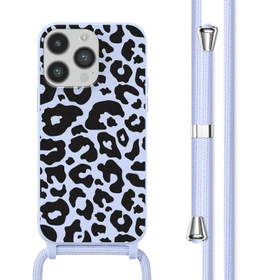 Afbeelding van Apple iPhone 14 Pro Hoesje Siliconen en TPU (zacht) imoshion Softcase/Koordhoesje/Backcover Animal Lila Telefoonhoesje