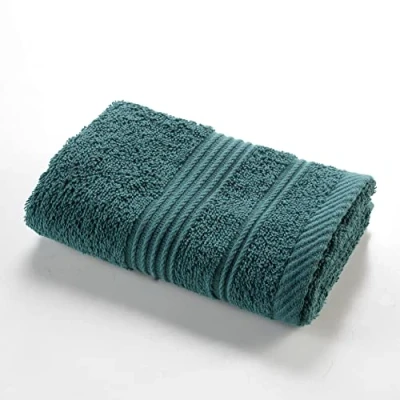 Afbeelding van douceur d&#039;intérieur, Handdoek, 30 x 50 cm, smaragd, 100% katoen, twissen