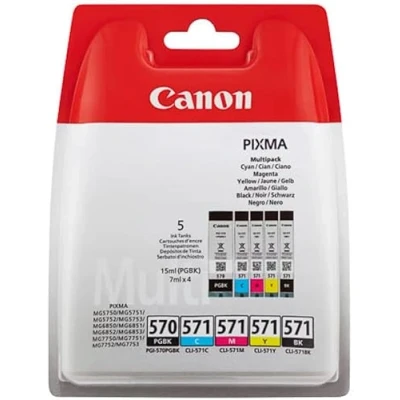 Afbeelding van Printercartridges voor Canon Pixma TS5050, TS5051, TS5053, TS5055, TS6050, TS6051, TS6052, TS8050, TS8051, TS8052, TS8053, TS9050, TS9055 (5 multipack)
