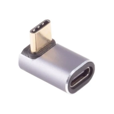 Afbeelding van USB C haakse adapter boven/beneden USB4 40 Gbps PD 100W 8K 60Hz metaal