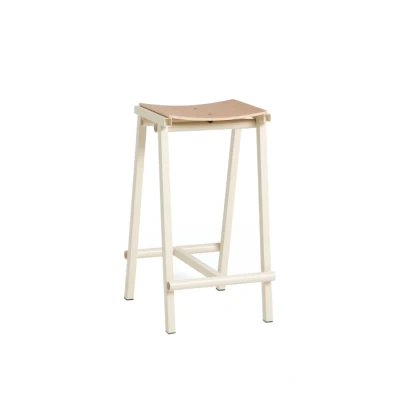 Afbeelding van Hay Taburete 8 Barkruk H65 Gelakt Eiken Eggshell