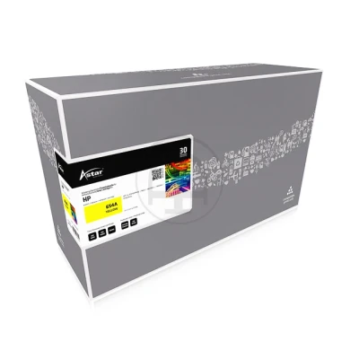 Afbeelding van AS13156 Astar HP 654A CLJ toner geel rebuilt 15.000pagina&#039;s chip