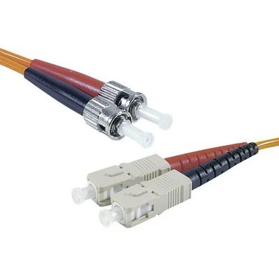 Afbeelding van Draadbrug optisch Duplex 2 mm OM2 ST UPC/SC UPC oranje m