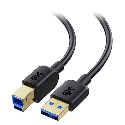 Afbeelding van Cable Matters USB 3.0 kabel 1,8 m (USB 3 kabel, A naar B kabel) in zwart meter