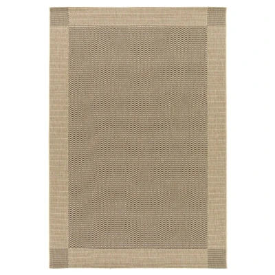 Afbeelding van Buitenkleed Bask Frame Beige/zwart 200x290 Cm