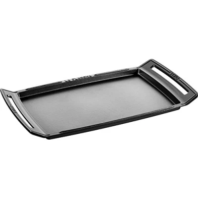 Afbeelding van STAUB, Plancha, geschikt voor inductie, gietijzer, zwart, 38 cm, 47,3 x 25 4,2 1 eenheid