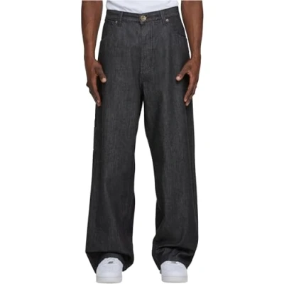 Afbeelding van Southpole Denim herenjeans, casual jeansbroek met diep opgestikte achterzakken, oversized fit, Raw Black, 31