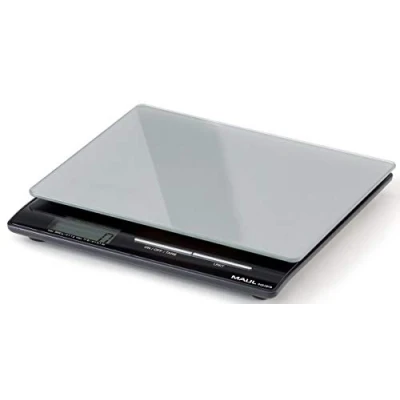 Afbeelding van Maul Postweegschaal Square 5 Kg ( /1gr) Incl. Batterij Met Glazen Weegplateau Brievenweger