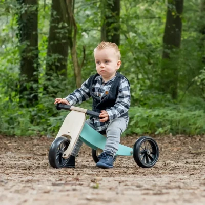 Afbeelding van Bandits &amp; Angels loopfiets Smart bike 4in1 mint 1 jaar jongens en meisjes hout