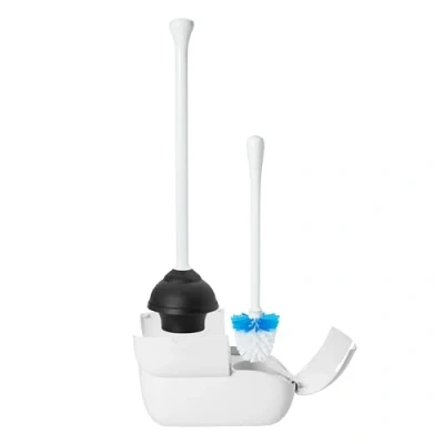 Afbeelding van OXO Good Grips Hideaway Toiletborstel en zuignap, wit